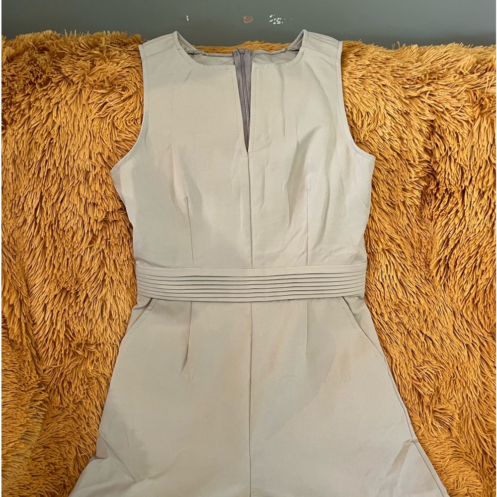 Classy Beige Jumpsuit